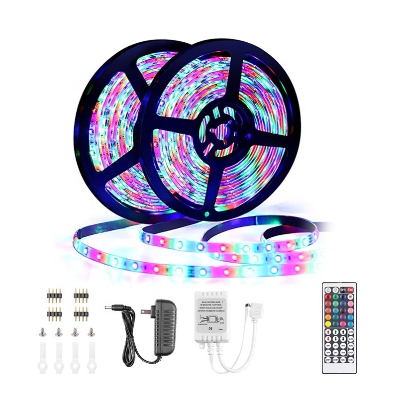 Ultra Long RGB 5050 Color Changing LED Light Strips Kit with 44 Keys Remote Led Strip Lights for Bedroom, Kitchen