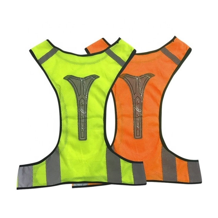 Sport Led Flashing Lighted Traffic With Led Light Reflective Safety Vest For Running,Walking