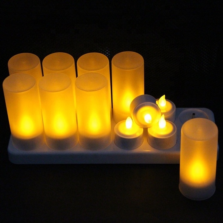 Hot Selling 12pcs set Charging Electronic Tea Light Led Candles