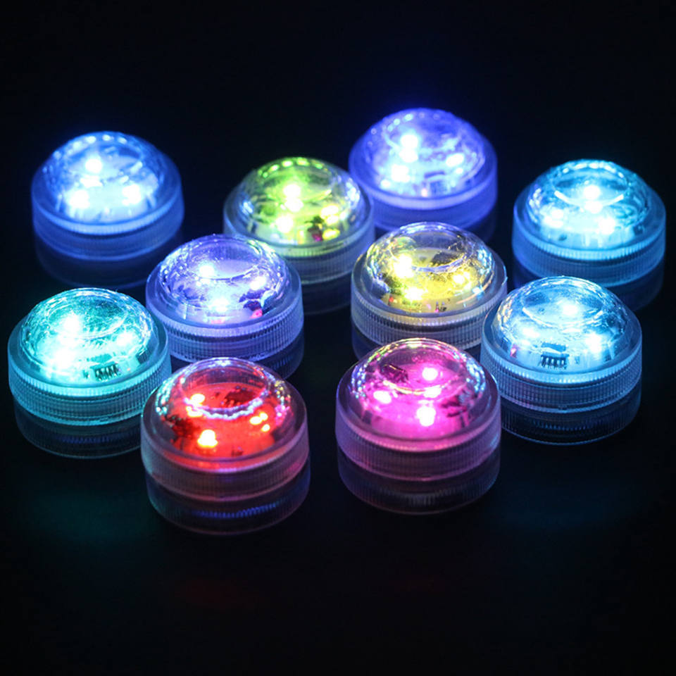 Remote Controlled Submersible led Light Mini Tea Light Waterproof for Vase Event Home Deco