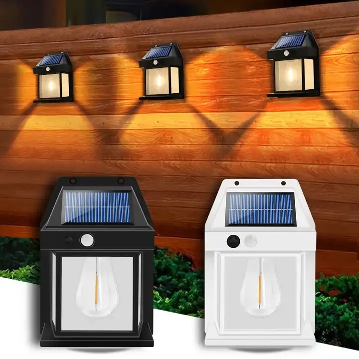 Outdoor Waterproof High Lumen Modern Motion Sensor Activated Wall Lamp Garden Led Solar Wall Light