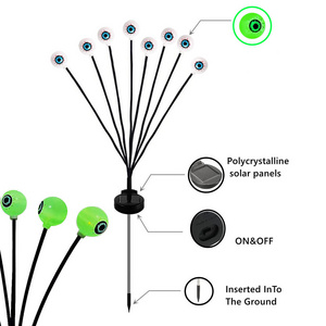 Waterproof Outdoor Eyeball Solar Halloween Pathway Lights Halloween Stake Lights for Garden Backyard Patio Pathway