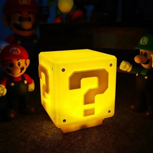 Question Mark Block Night Light Table Square Lamp Speaker 3d Mario Lamp Mario USB Rechargeable Night Light