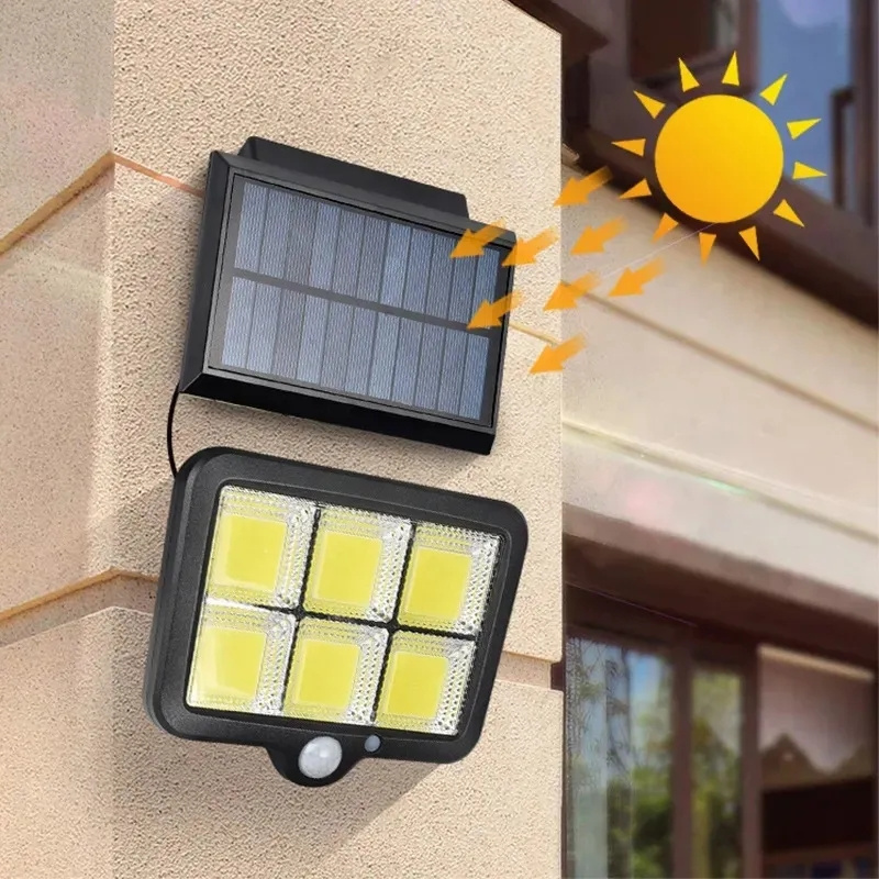 Outdoor Solar Split Wall Lamp Waterproof 120COB Garden Security Light Solar Street Lamp with Motion Sensor