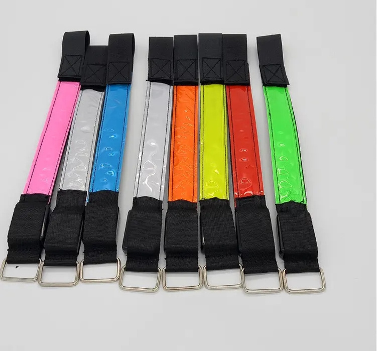 LED Running Arm Strap Light Rechargeable Reflective Leather Arm Strap LED Wrist Band LED Rechargeable Armband