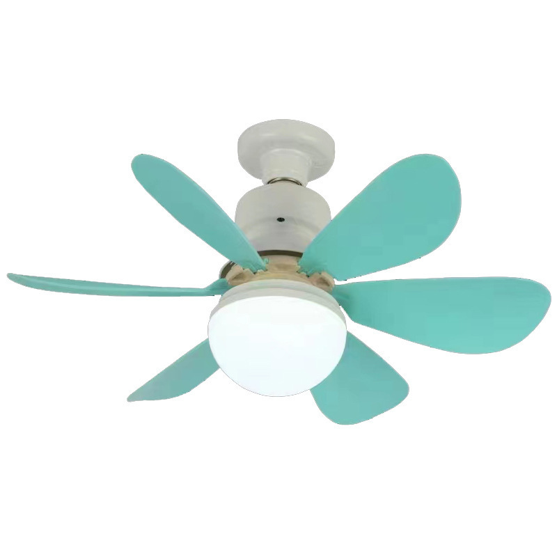 Wall Control Led Ceiling Fan Light Modern Wind 6 ABS Blades Decoration Ceiling Flower Fan Light