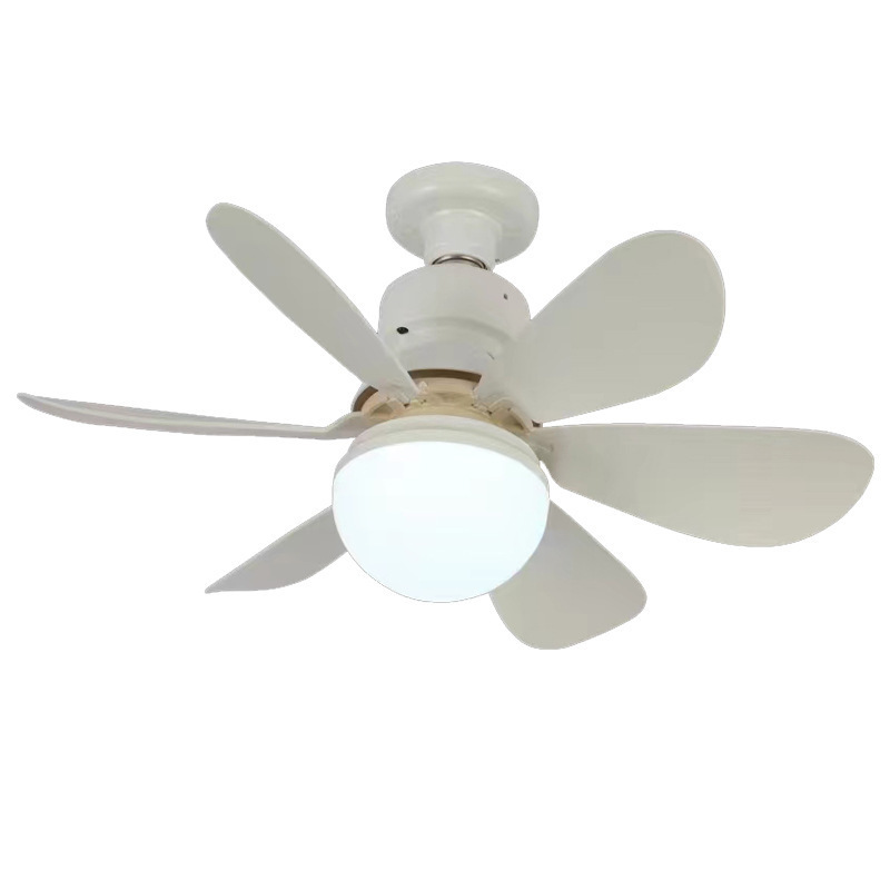 Wall Control Led Ceiling Fan Light Modern Wind 6 ABS Blades Decoration Ceiling Flower Fan Light