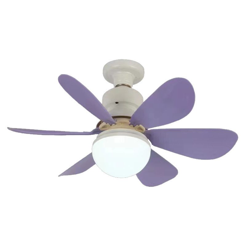 Wall Control Led Ceiling Fan Light Modern Wind 6 ABS Blades Decoration Ceiling Flower Fan Light