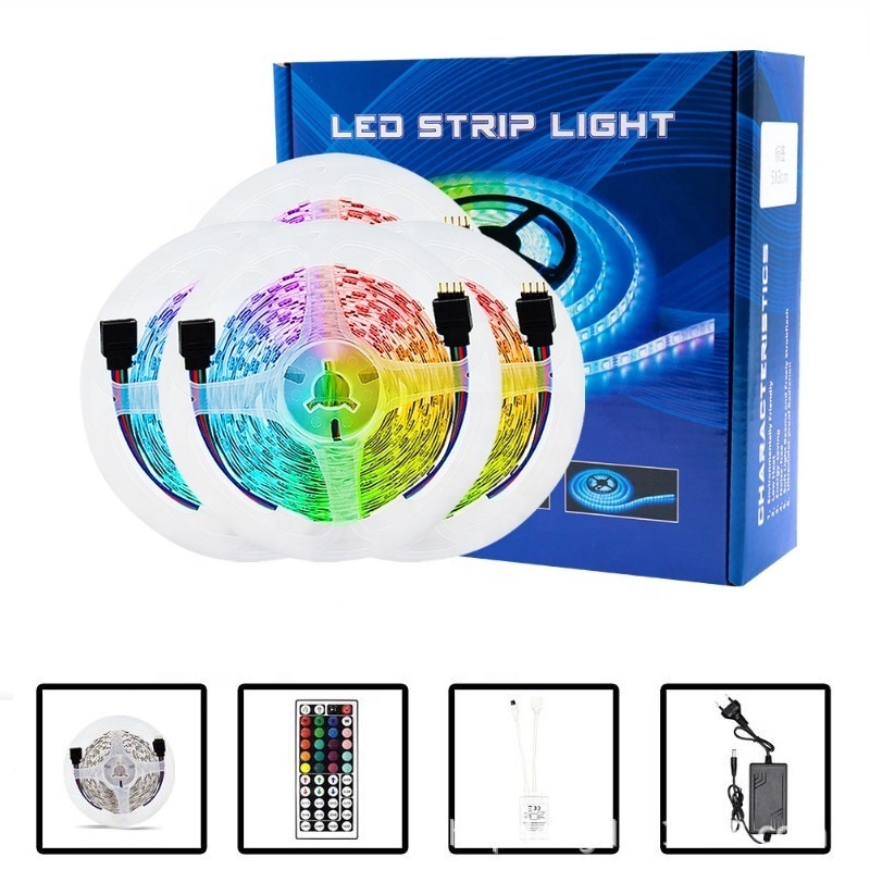 Ultra Long RGB 5050 Color Changing LED Light Strips Kit with 44 Keys Remote Led Strip Lights for Bedroom, Kitchen