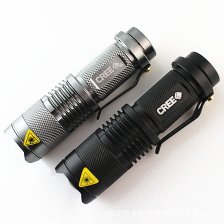 Aluminum handy tactical EDC mini zoom XPE 3W promotion led flashlight with pocket clip