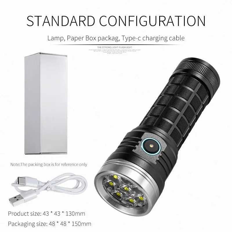 8LED 5Modes Ip68 Linterna Rechargeable Folding Work Light Cob Led Multifunctional Flashlight