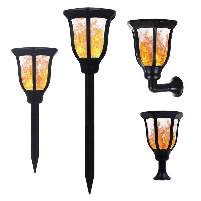 Outdoor Garden Landscape Waterproof  Solar Garden lamp Flickering Flames Led Torch