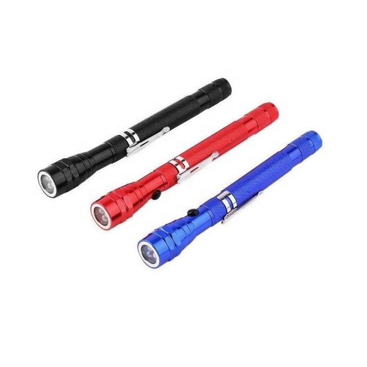 Custom Logo Flexible Telescopic 3Led Pick Up Tool Torch pick up flashlight With Magnet