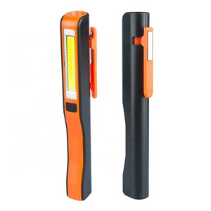 Pocket Portable Pen Light 1W Head Torch 3W COB LED Work Penlights With Magetic Clip