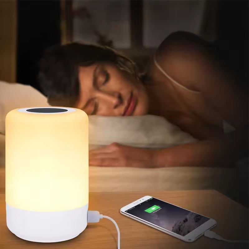 Cordless Portable LED Touch Control Rechargeable Bedside Nursery Night Light for Baby Kids Dimmable Warm Light Sleep-Helping