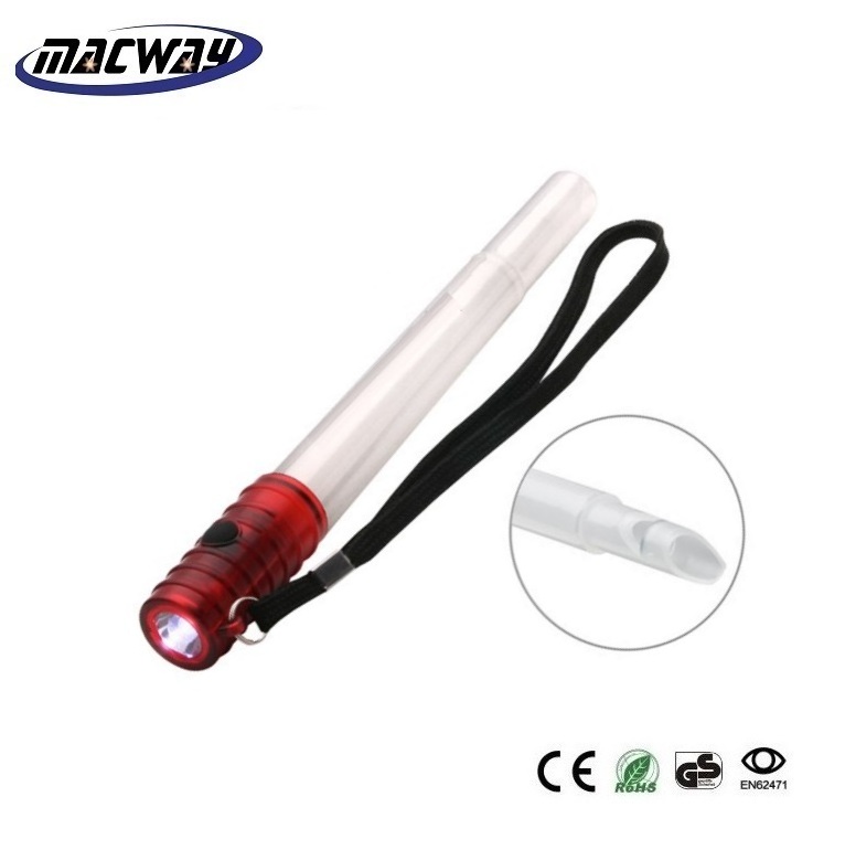 Multifunction 4 in 1 LED Signal Light Emergency Flashlight Led Glow Stick Whistle Light