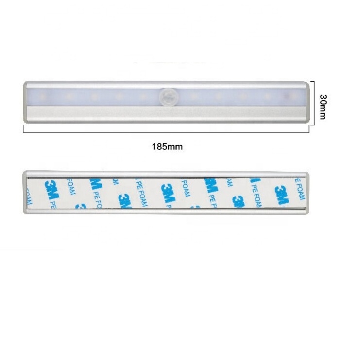 LED Motion Sensor Lights, Mini Size LED Strip Light for Closet Cabinet Cupboard Drawer Stairs Step