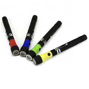 3 LED Torch Magnetic Base Emergency Portable Flexible Mini Plastic Flashlight With Pick Up Tool