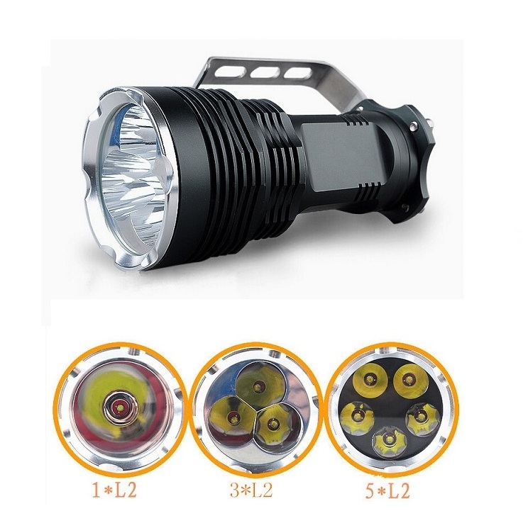 5000 Lumens Long Range Ultra Bright Heavy Duty Work Lamp Led T6 Torch Light Rechargeable Flashlight