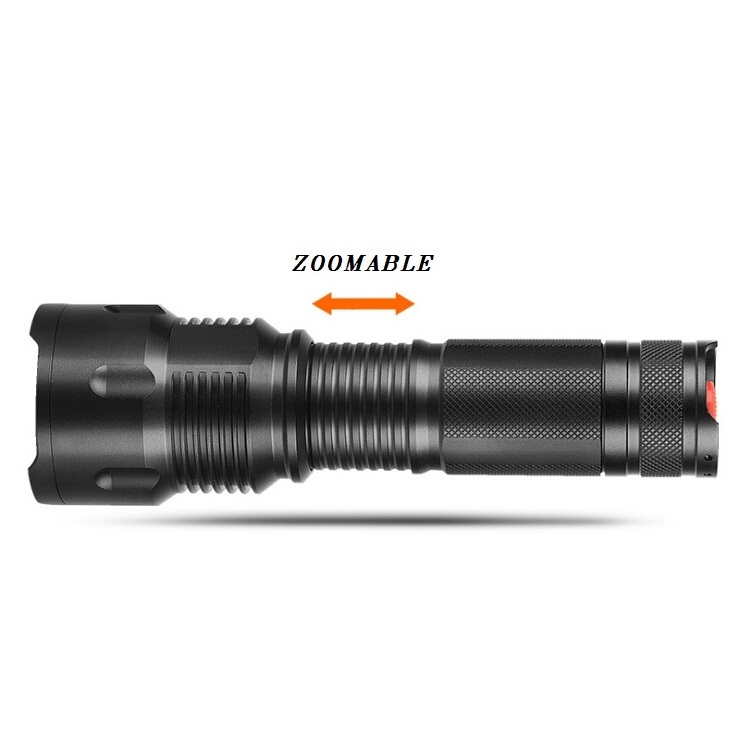 Long Range Distance Most Powerful Geepas Led Rechargeable Torch Light Heavy Duty Flashlight