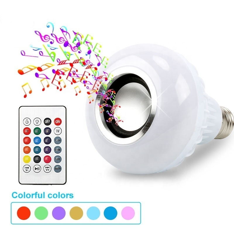 Hot Selling Smart  E27 LED Light Remote Bulb Color Changing Led Music Bulb