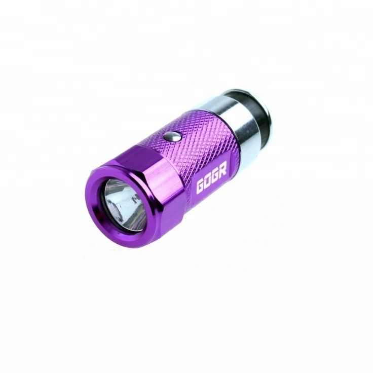 Mini Emergency Car Cigarette Lighter Rechargeable Flashlight 12V Small Led Car Flashlight