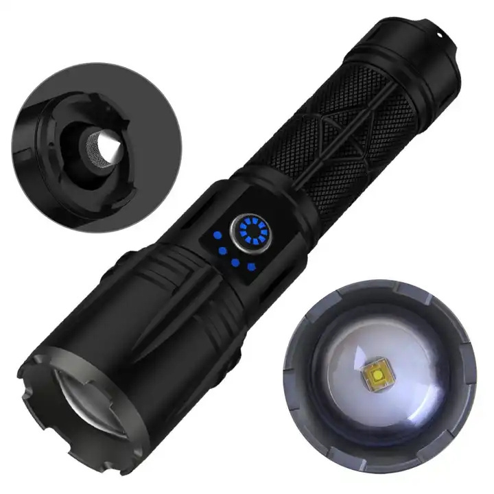 Super Powerful LED Flashlight LS180 Tactical Torch USB Rechargeable Waterproof Ultra Bright Lantern Camping Handheld Flash Light