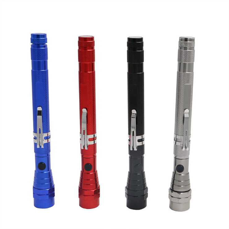 Custom Logo Flexible Telescopic 3Led Pick Up Tool Torch pick up flashlight With Magnet