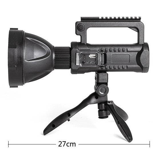 Super Bright Spot Lights Torch 4 Modes Flashlight Work Lamp Usb Rechargeable  P50 Led Searchlight With Tripod