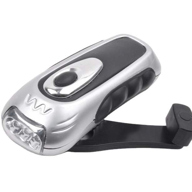 Strong Light Outdoor Portable Self-Powered Flashlight 3LED Hand-Cranked Power Generation Earthquake Relief Hand Crank