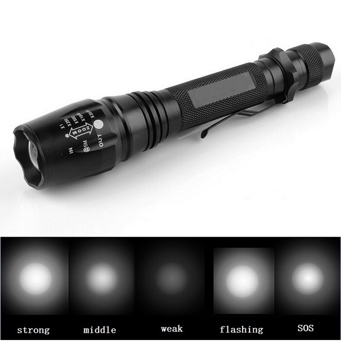 1000 Lumen Focus Zoom Lamp High Power Bright Torch For Hunting Tactical Flashlight