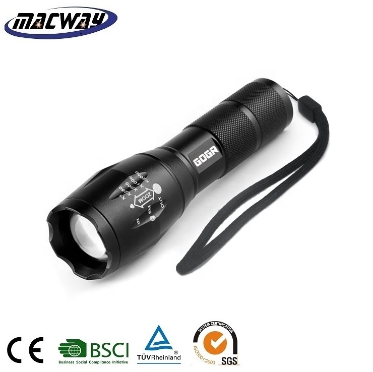 Hot Sell Cheap G700 Rechargeable Waterproof Tactical LED Torch Flashlight With 3*AAA Batteries