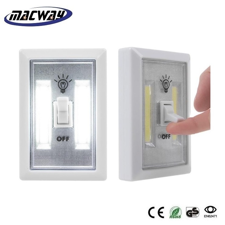 Super Bright COB Night Lamp LED Switch Light AAA Battery Operated Magnet Emergency Night Light