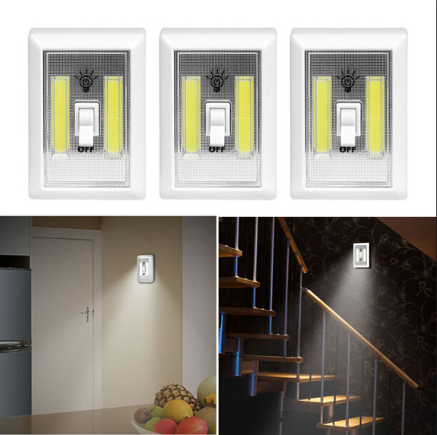 Super Bright COB Night Lamp LED Switch Light AAA Battery Operated Magnet Emergency Night Light