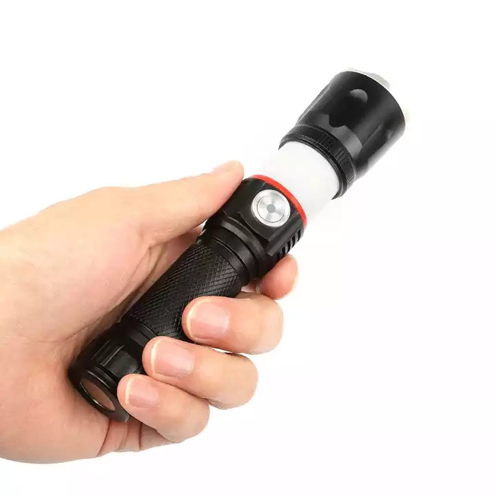 1200 Lumen Flashlight Hand LED Torch Flash Light Outdoor 1200 Lumen Waterproof Zoomable Flashlight