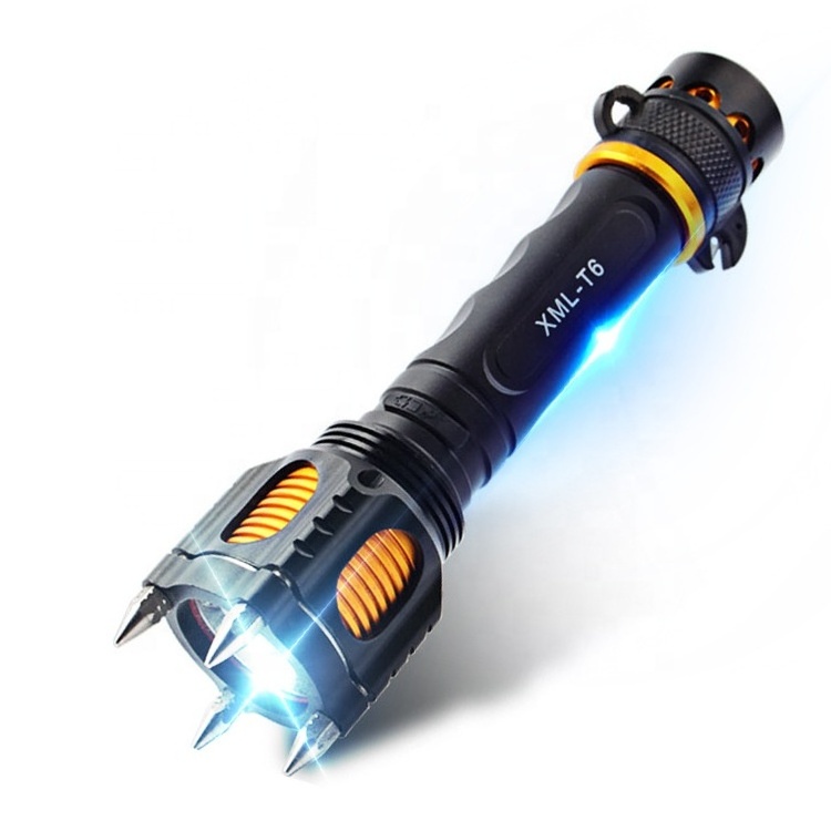 China Supplier Multi Car Charger Attack Self Defend 1000LM Led Flashlight with Alarm