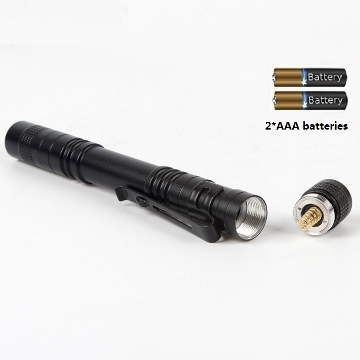 High Power Aluminium Alloy Pen Light Mini Flat Penlight Led XPE Tactical Mini Flashlight