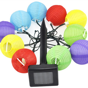 Chinese Led Flame Light Hanging Garden Lighting Solar Power Paper Lamp String Lanterns