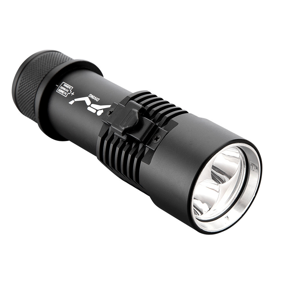 New XHP70 Diving Flashlight 3Modes White Light  Diving Touch 2500LM Brightness Aluminum Alloy Flashlight