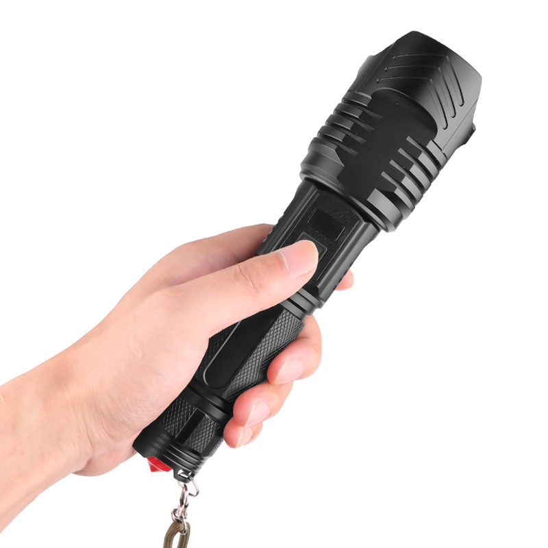 XHP90.2 1000m Long Range Led Flashlight Professional Strong Light Torch Tactical Self-defense Flashlight With Safety Hammer