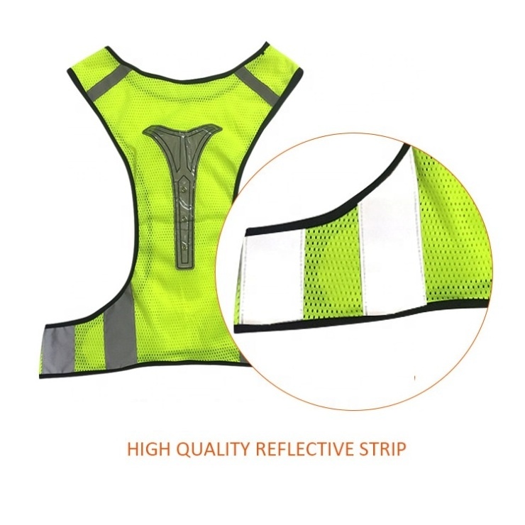 Sport Led Flashing Lighted Traffic With Led Light Reflective Safety Vest For Running,Walking