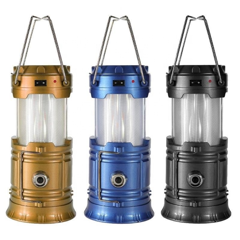 Supply Dry Battery Power Flashlight Foldable Camping Light Blaze Flame Lantern with Outdoor