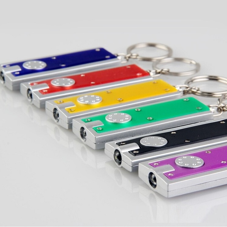 Customized Logo led Torch Keychain Light in Bulk, Promotional Mini led Keychain Flashlight