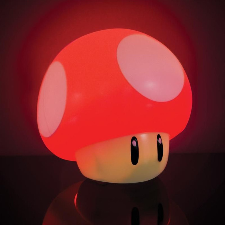 Mario Bros Lamp Mario LED Mushroom Table Lamp with Sound USB Cute Mushroom Night Lights