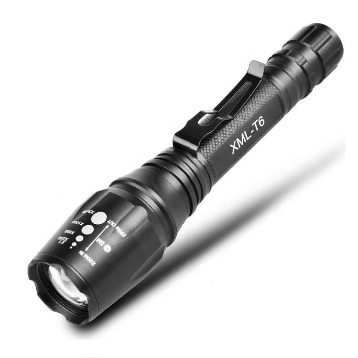 Outdoor Hunting Zoomable XML T6 Dimmable Torch Multi-purpose Rechargeable  2*18650 Led Flashlight