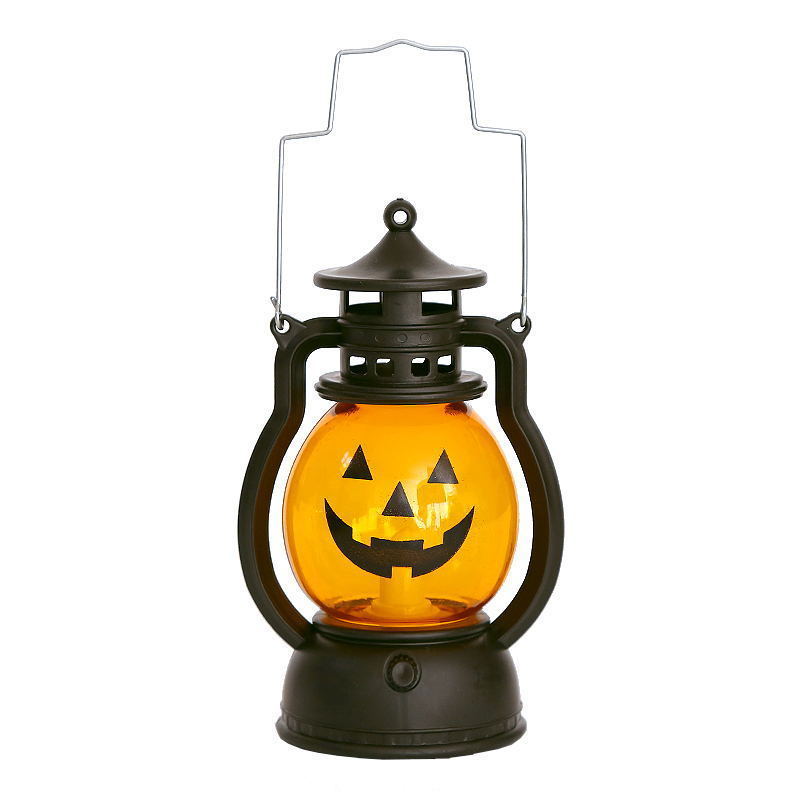 Halloween Home Decorations Metal Oil Lamp Ornamental Light Halloween Decoration Lantern LED Light Lamp