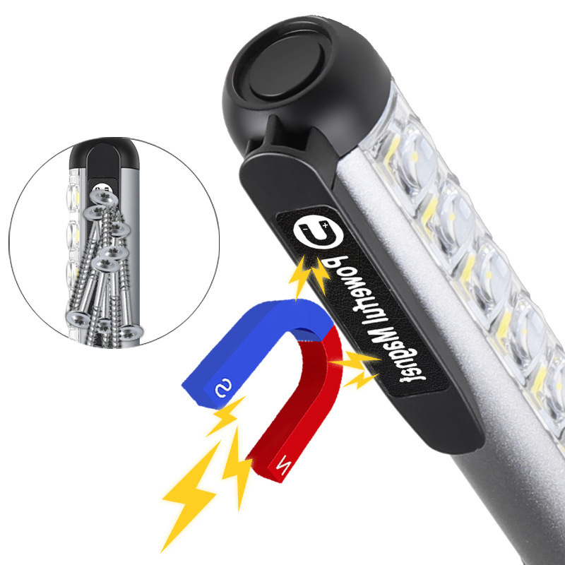 XPE+COB Flashlight TYPE-C Charging Portable Pen Lamp with Pen Holder Aluminum Alloy Multifunctional Medical Light