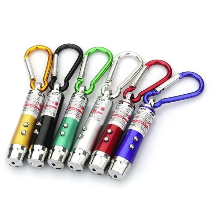 Wholesale Custom Logo Metal Mini Gift UV Light Flashlight Red Led Banknote Checking Keychain