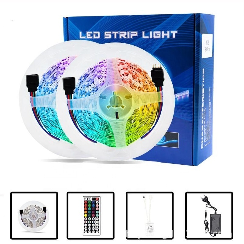 Ultra Long RGB 5050 Color Changing LED Light Strips Kit with 44 Keys Remote Led Strip Lights for Bedroom, Kitchen