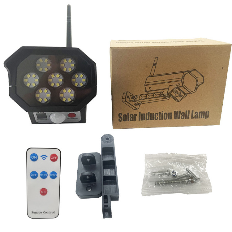 Powerful Solar Lights Outdoor Motion Sensor Lights with Sensor Simulation Infrared IP65 Flood Light with Remote Control